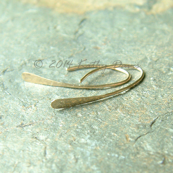 modern wishbone earring small