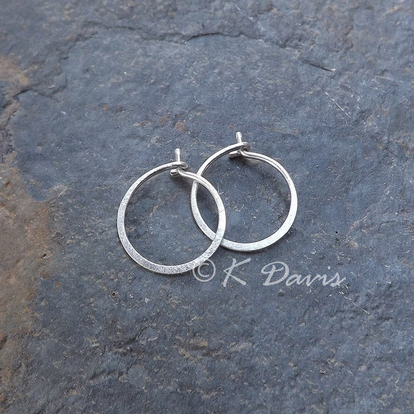 silver brushed finish hoop
