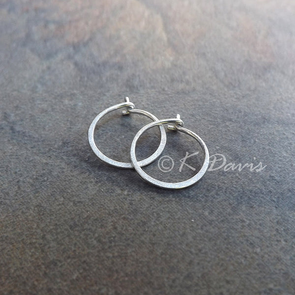 silver matte finish hoop