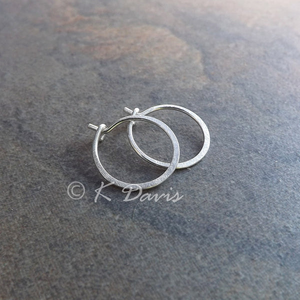 silver hoop earring small