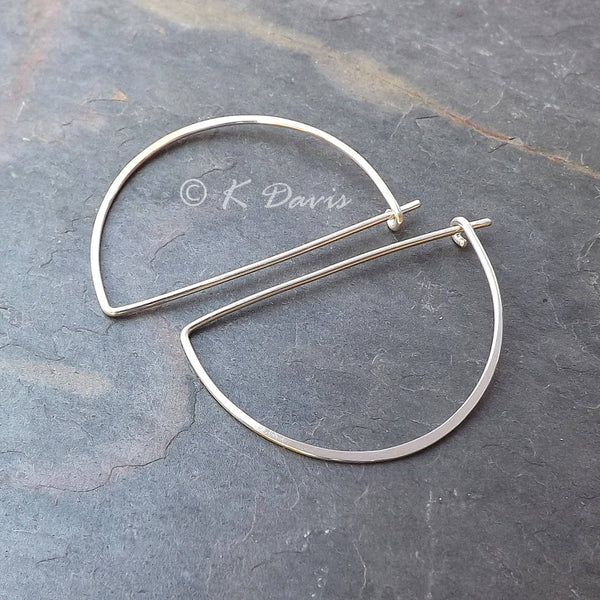 half moon hoop earrings