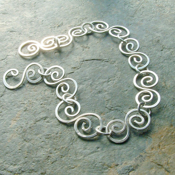 silver swirl bracelet