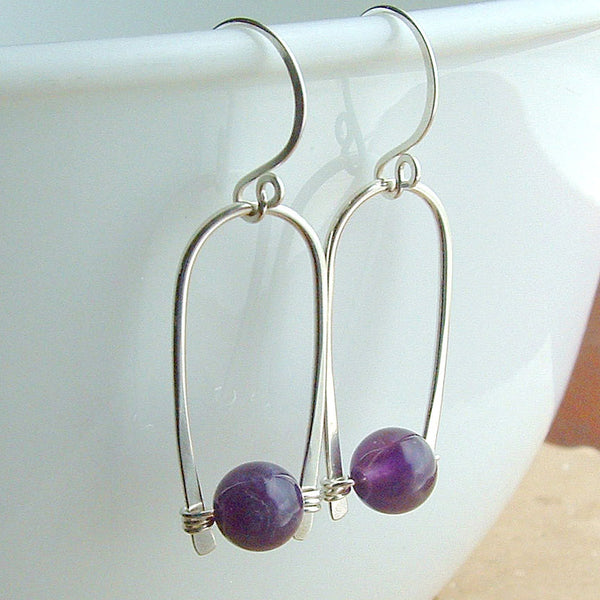 purple amethyst earring