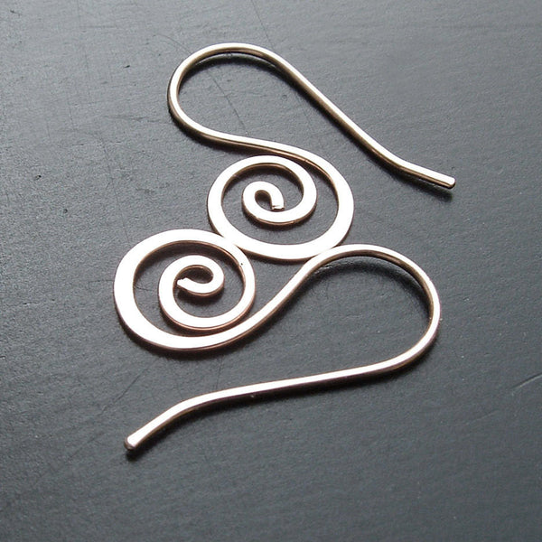 silver unfurling earrings