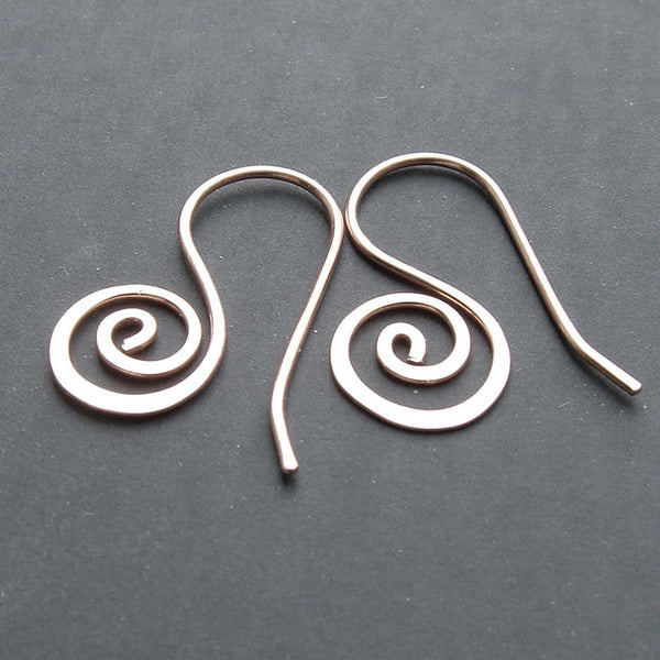 small silver coiled hoop