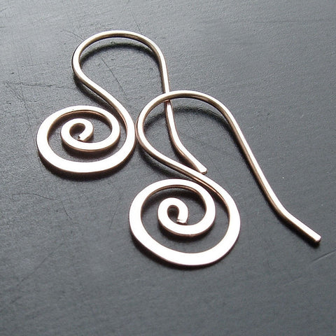 smal silver coil earrings