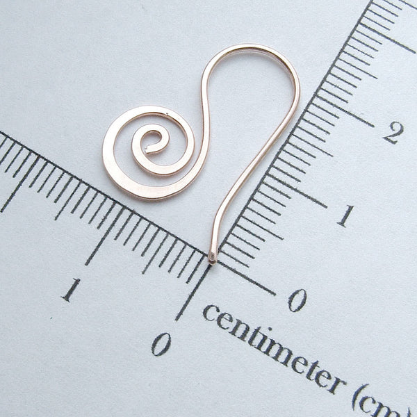 silver coil earring measurement