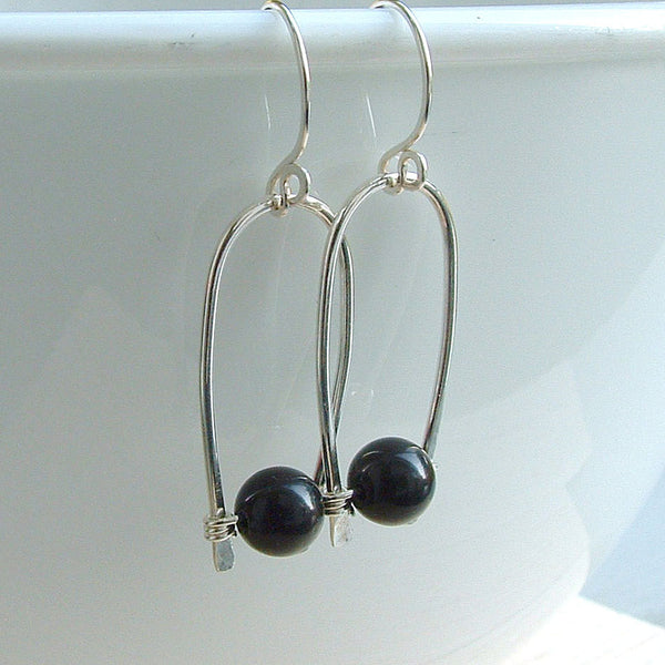 silver inverted hoops