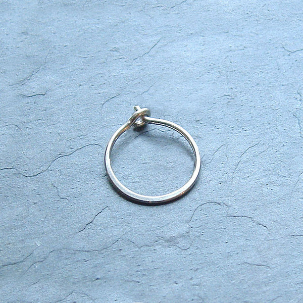 single silver hoop earring