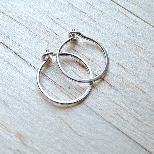 silver hoop earrings small