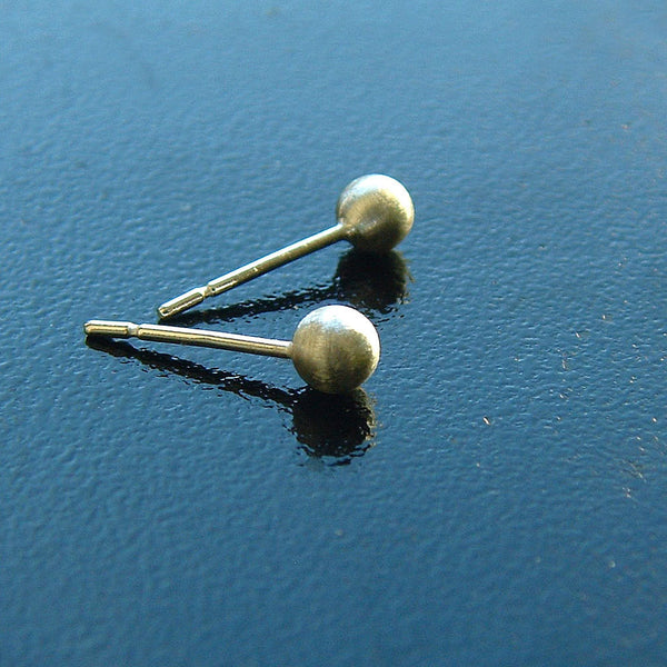 silver ball earrings