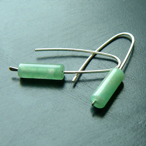 modern aventurine earrings