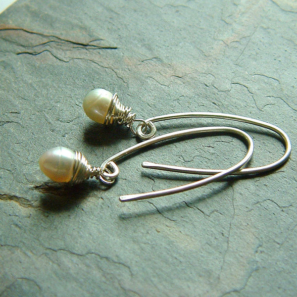 pearl dangle earrings