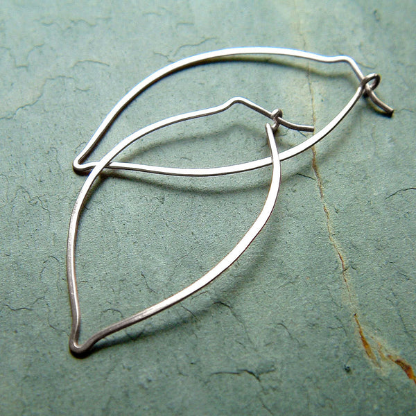 silver leaf hoops