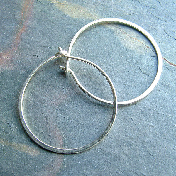 silver hoop earrings