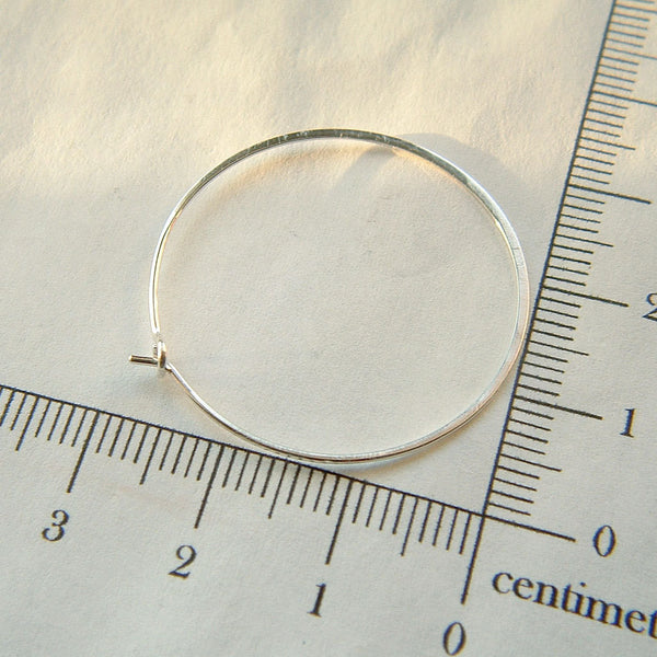 silver hoop measurement