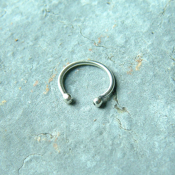 simple silver ear cuff