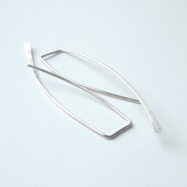 modern threader hook earrings