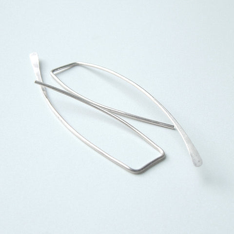 modern threader hook earrings