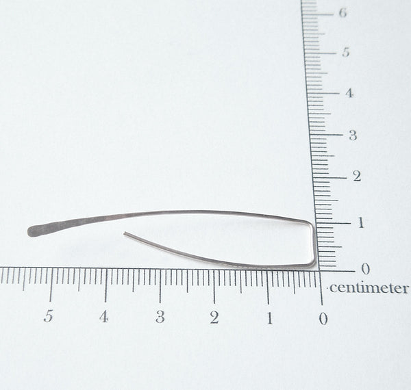 Long Open Hoops Modern Threader Hook Earrings