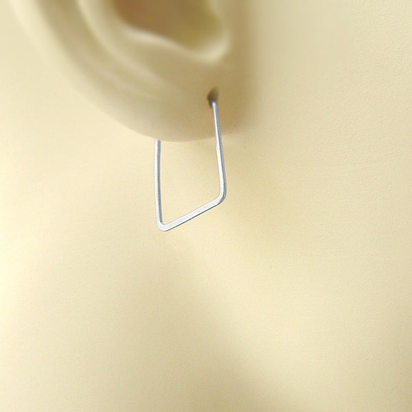 silver hoop earring