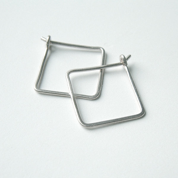 silver hoop earrings