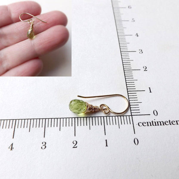 small peridot earring