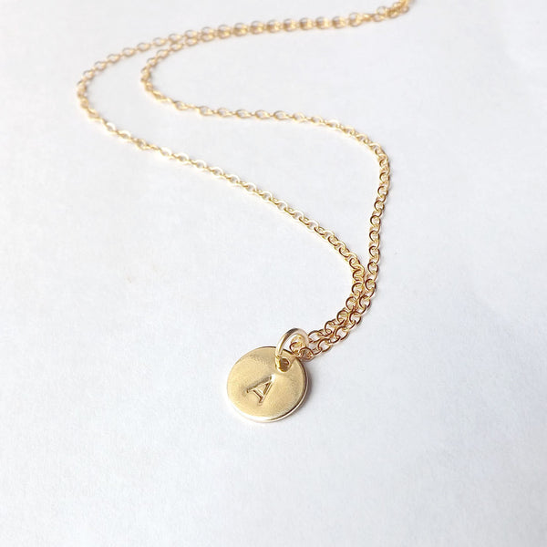 gold letter necklace