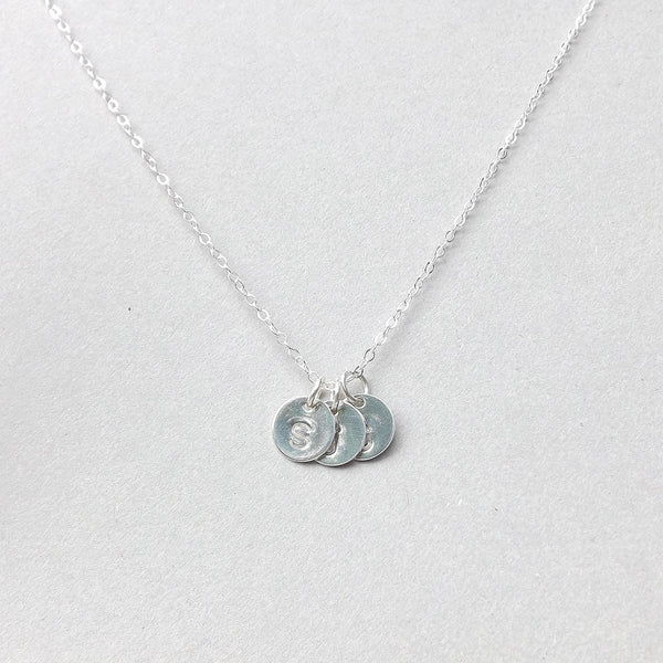 silver letter necklace