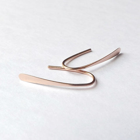 tiny wishbone hoops