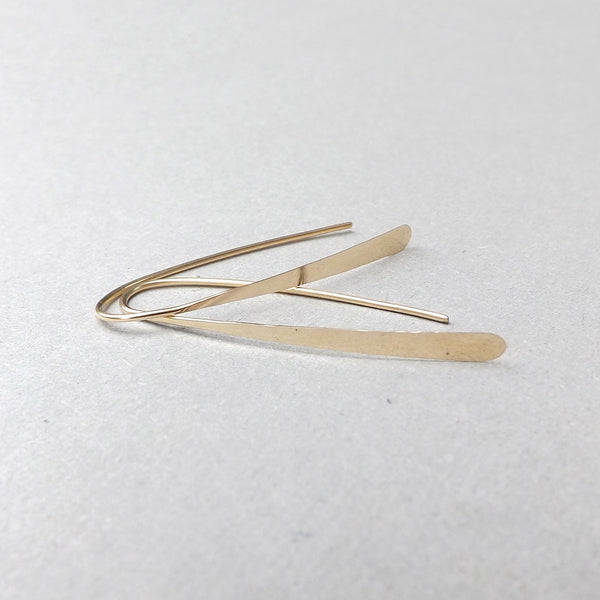 gold U hoop earrings