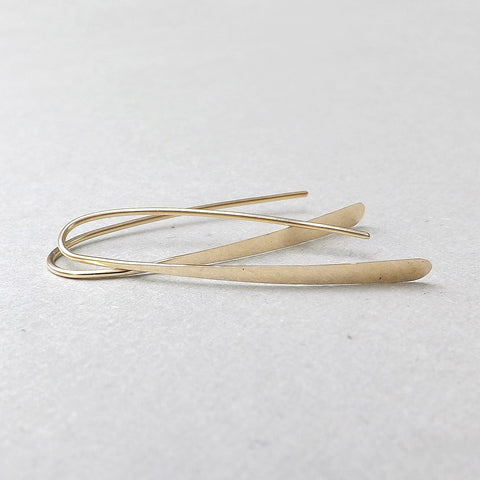 gold filled wishbone earrings