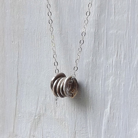 tiny rings necklace