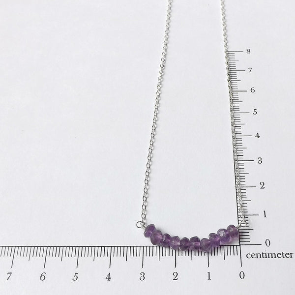 amethyst necklace measurement