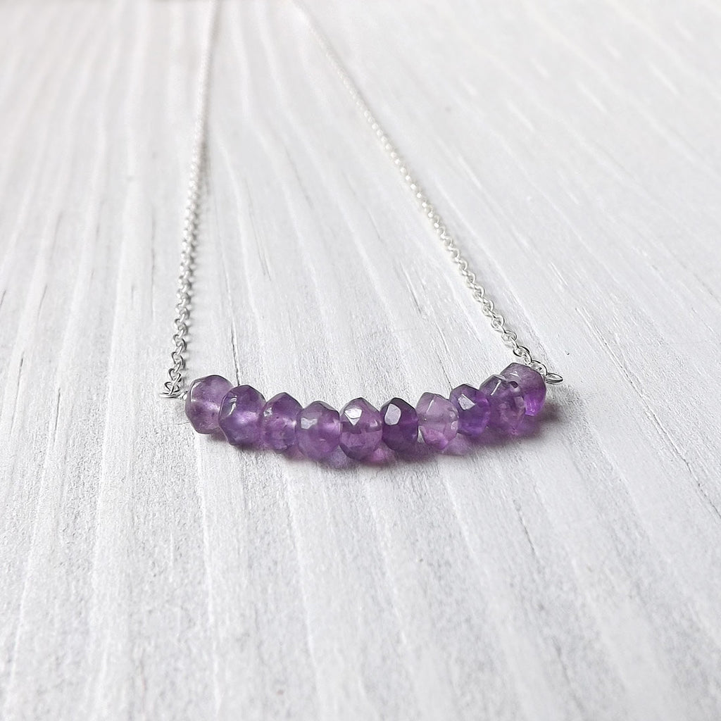 Amethyst 2025 bar necklace
