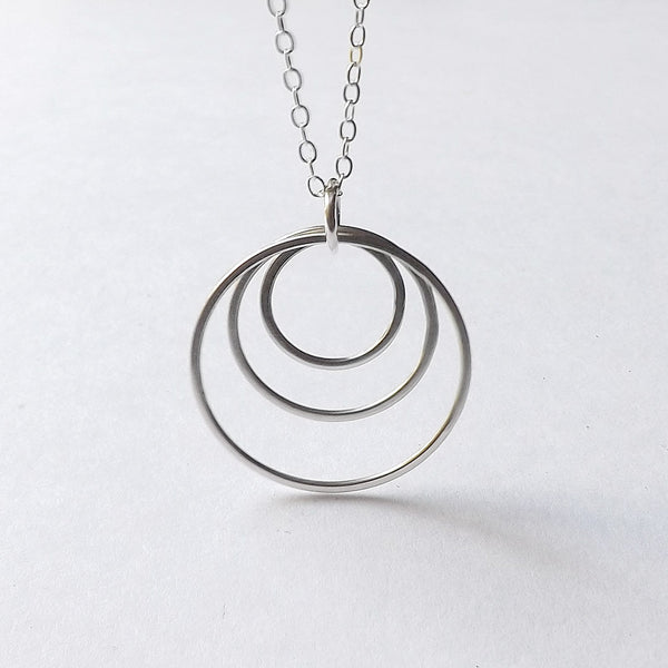 Sterling Silver Circles Necklace