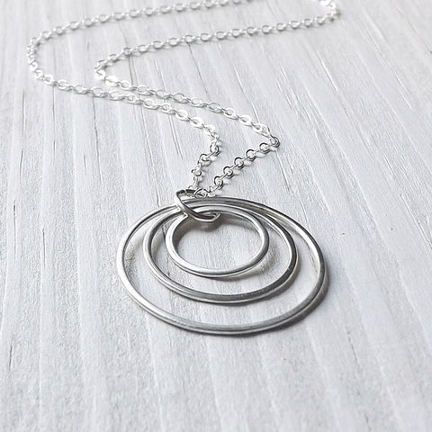 Sterling Silver Circles Necklace
