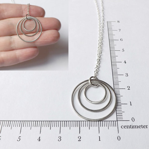 Sterling Silver Circles Necklace