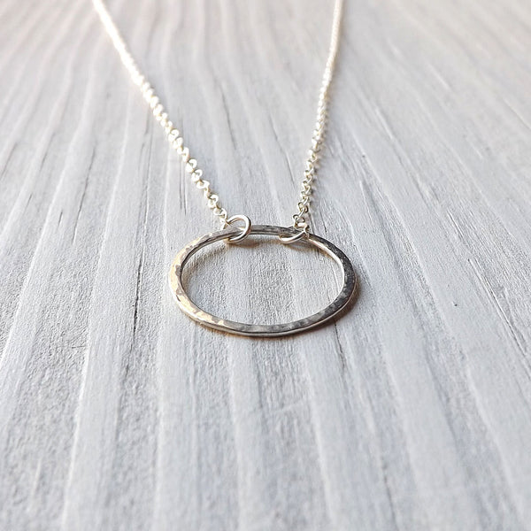 silver circle pendant