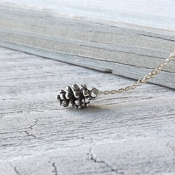 tiny pinecone necklace