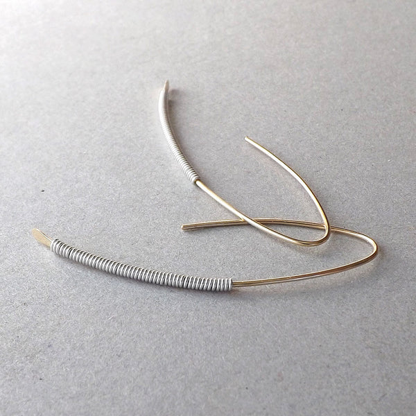 gold and silver earrings