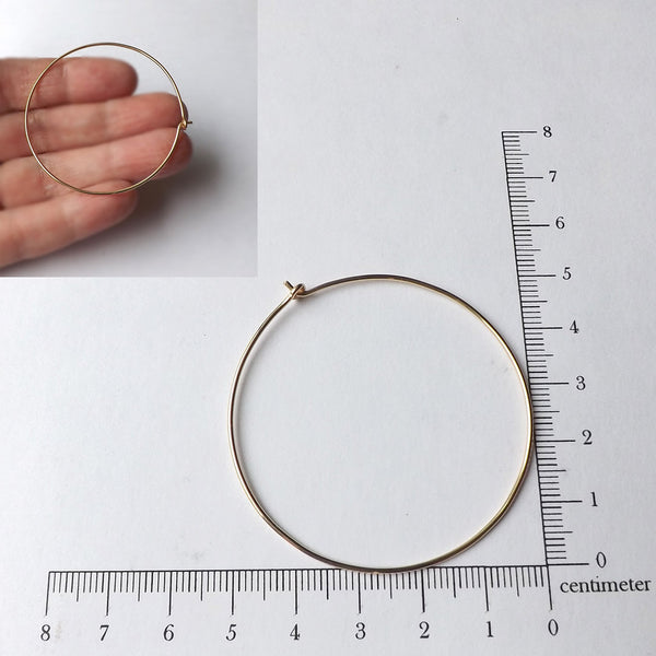 Gold Hoops Large Simple Hoop Earrings