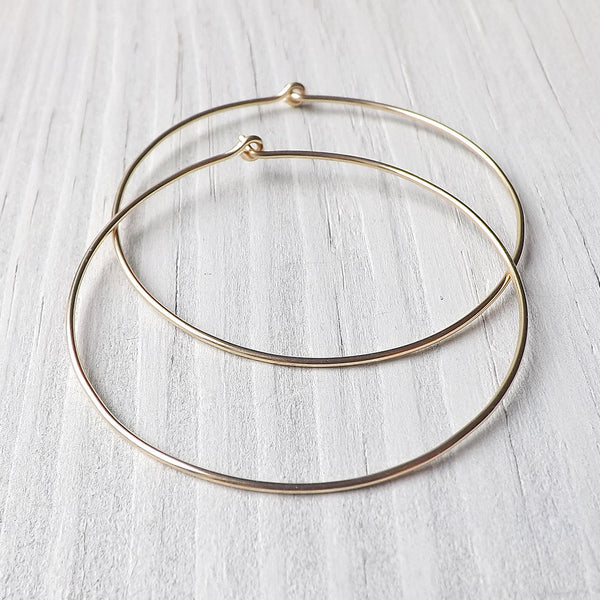 simple gold hoops