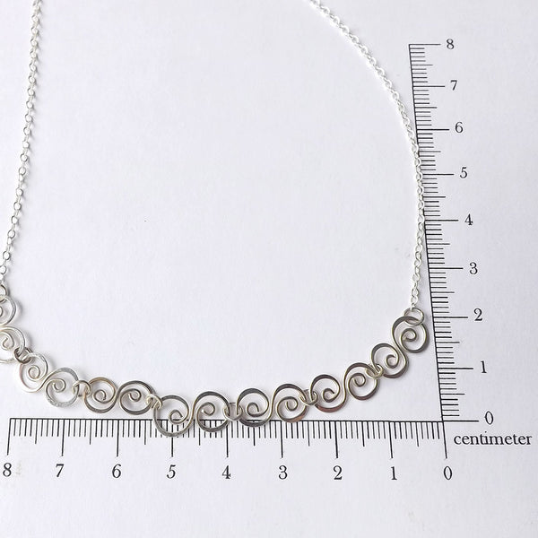 silver necklace measurement