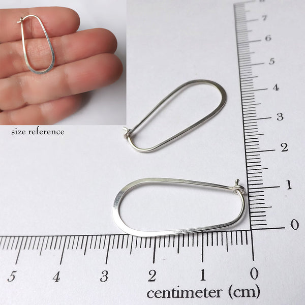 Silver Loop Hoop Earrings