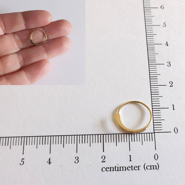 Gold Filled Open Hoop Earrings