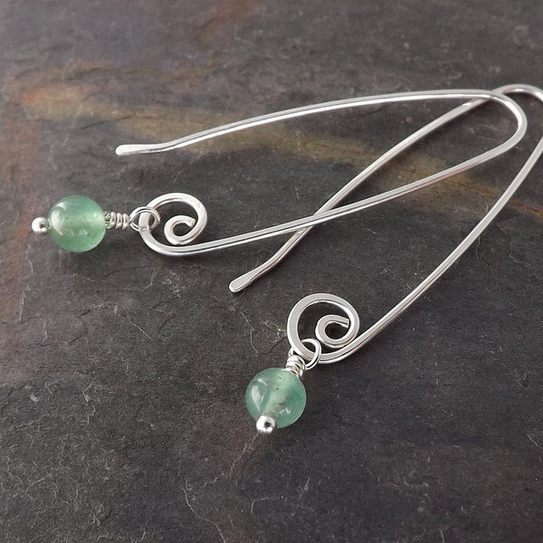 green aventurine earring