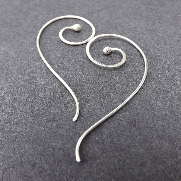 sterlling silver coil earring