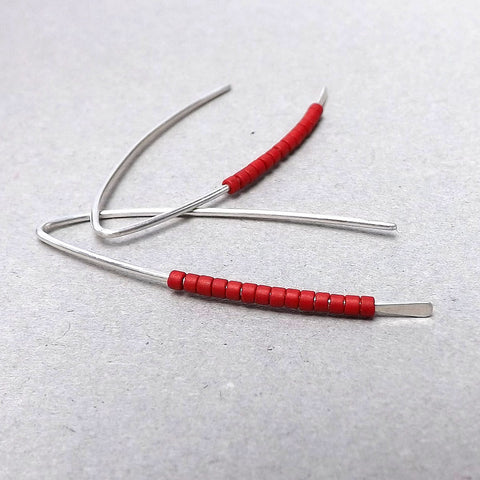 red threader earring