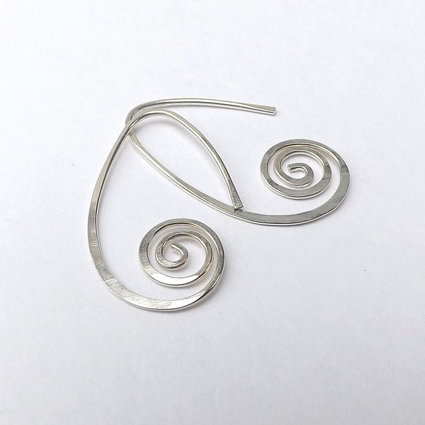 silver unfurled hoops